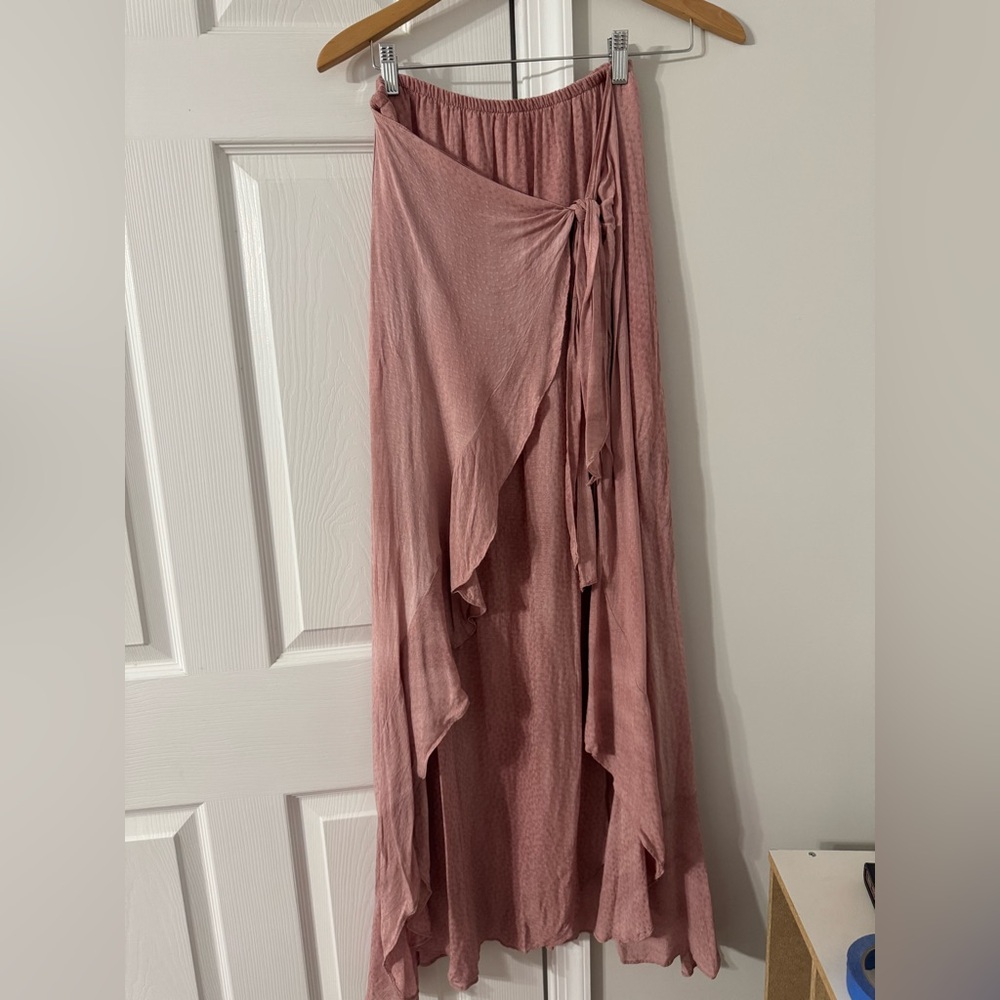 Honey Belle Dusty Rose wrap Maxi Skirt